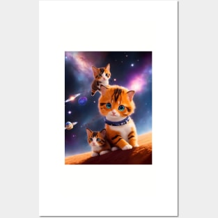 Cats in Space Posters and Art